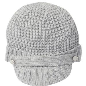 Michael Kors Thermal Peak Knit Visor Beanie - Gray